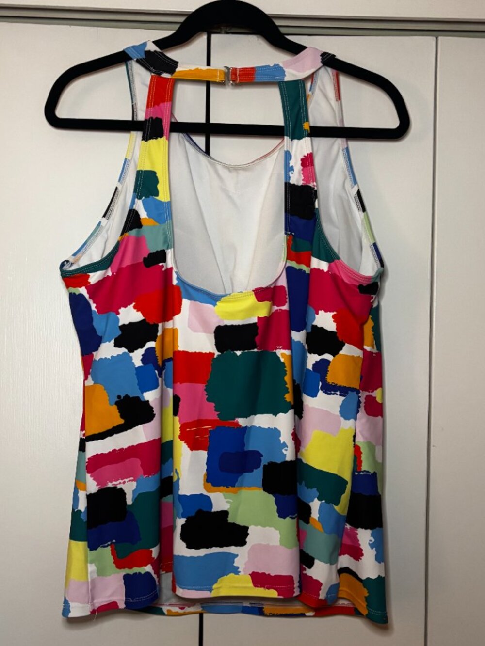 Abstract Racerback Tankini Top – Size 20W - Picture 2 of 7